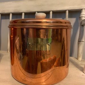 Copper cookie jar